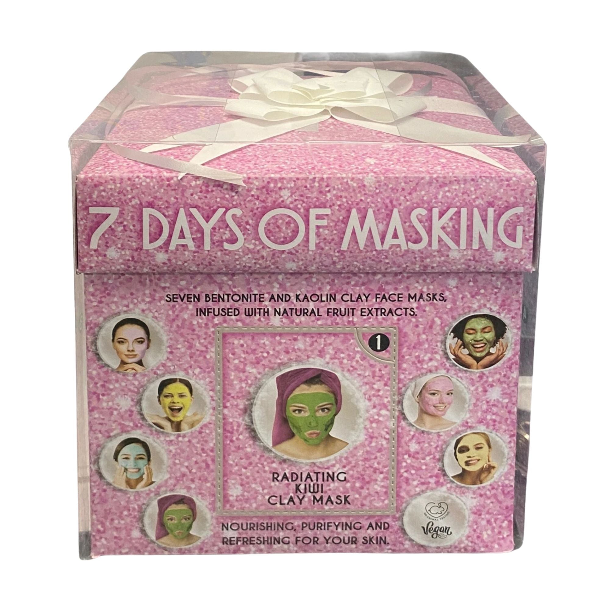 Skin Treats 7-Window Clay Advent Calendar Box Pink Gift Set